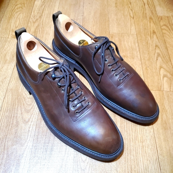 John Lobb Shoes Hermes John Lobb Plain Toe Oxford Brown Leather